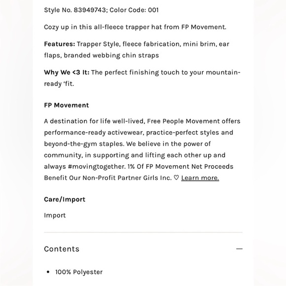 Free People Ascend Fleece Trapper Hat In Black NWOT - Picture 4 of 14